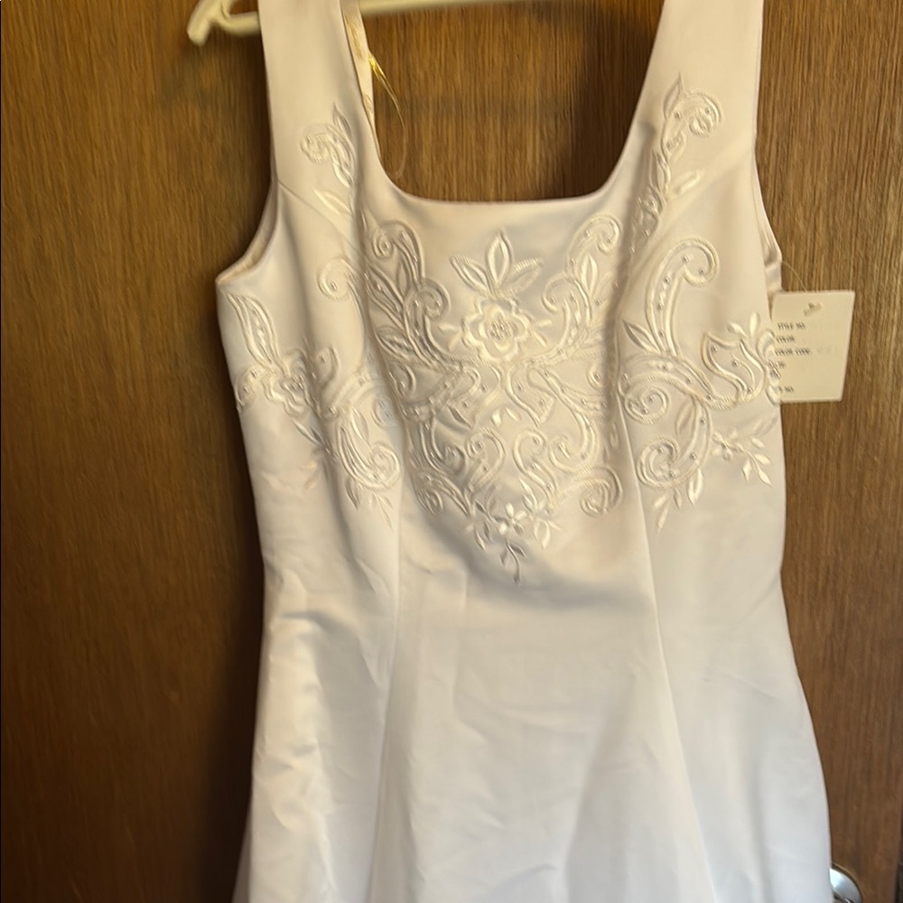 Elegant White Embroidered Dress